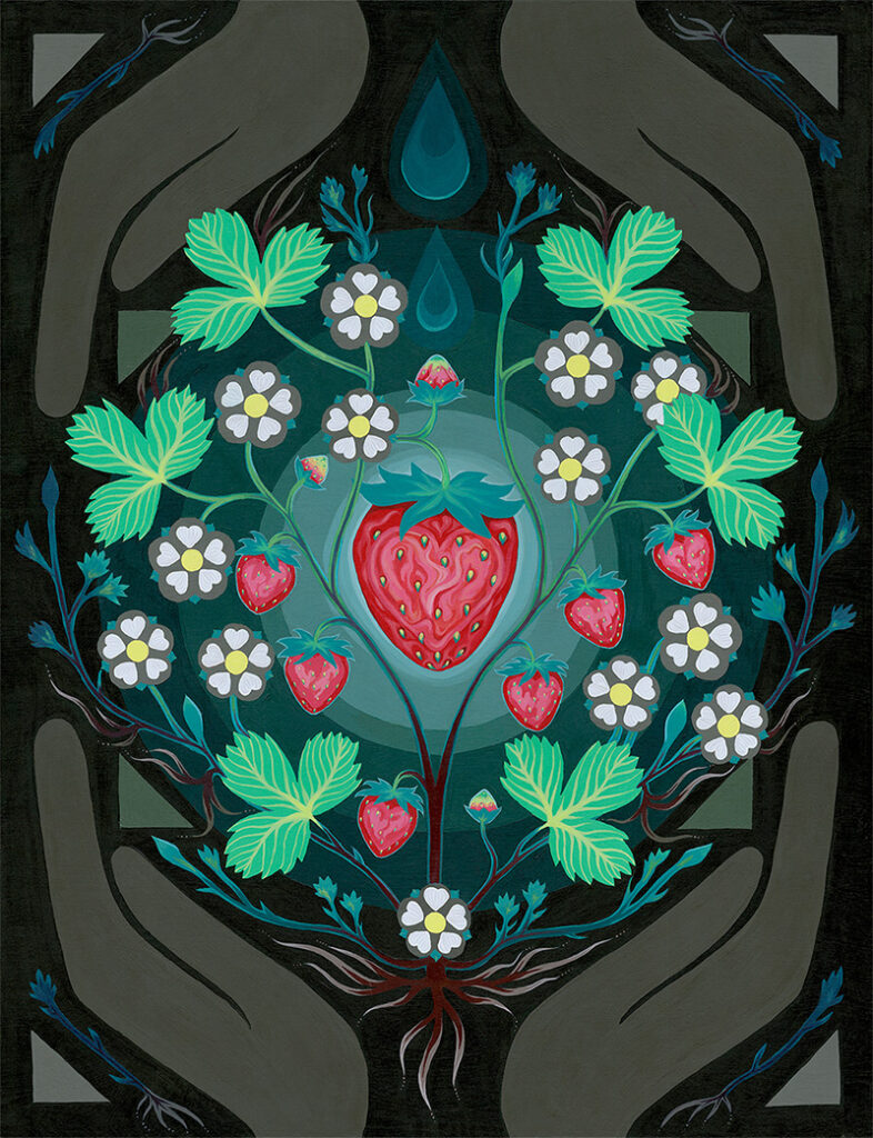 Gifts of the Heart Berry, a painting by Alisha Parks (2022). 