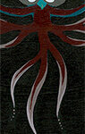 An example of roots as illustrated in the Gifts of the Heart Berry painting. The bottom of a heart berry flower can be seen at the top of the root.